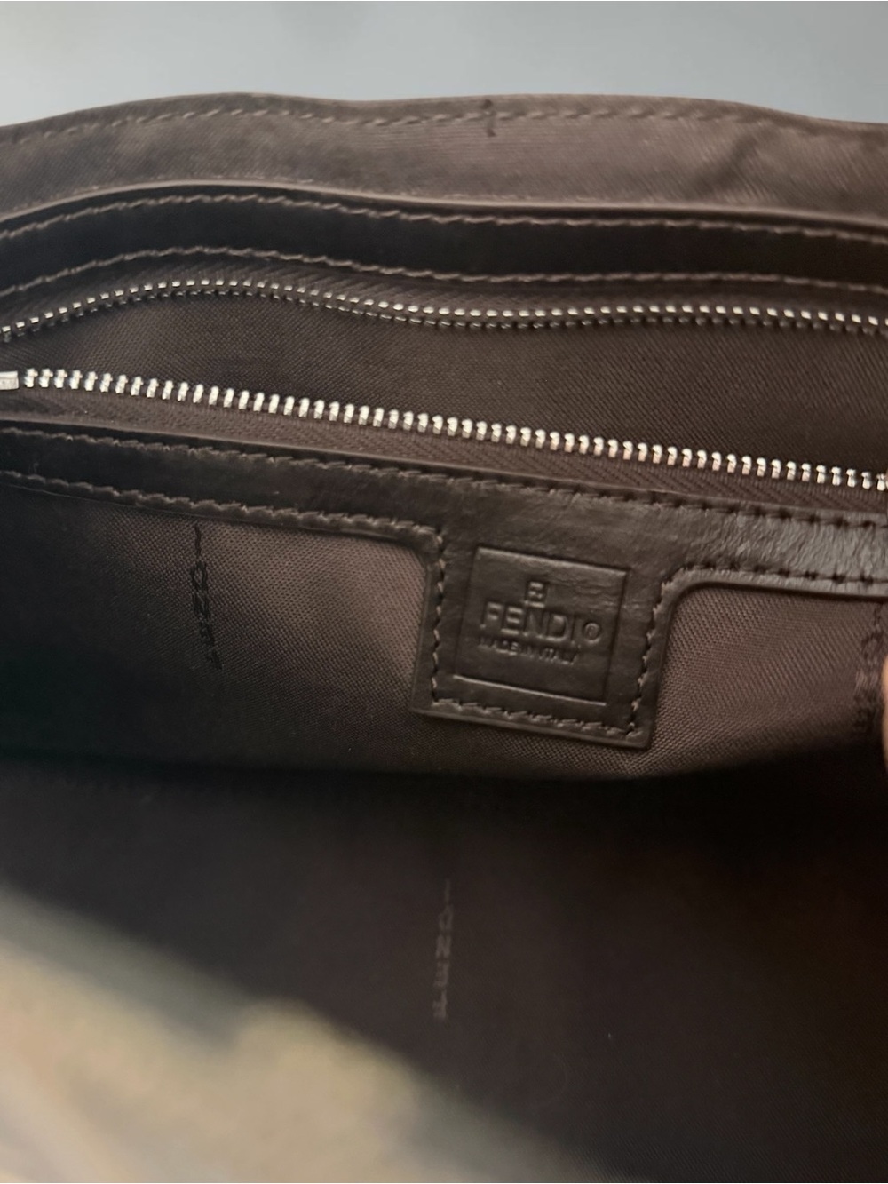 Fendi Brown Zucca FF-Logo Tote with Silver Buckle - Picture 13 of 13